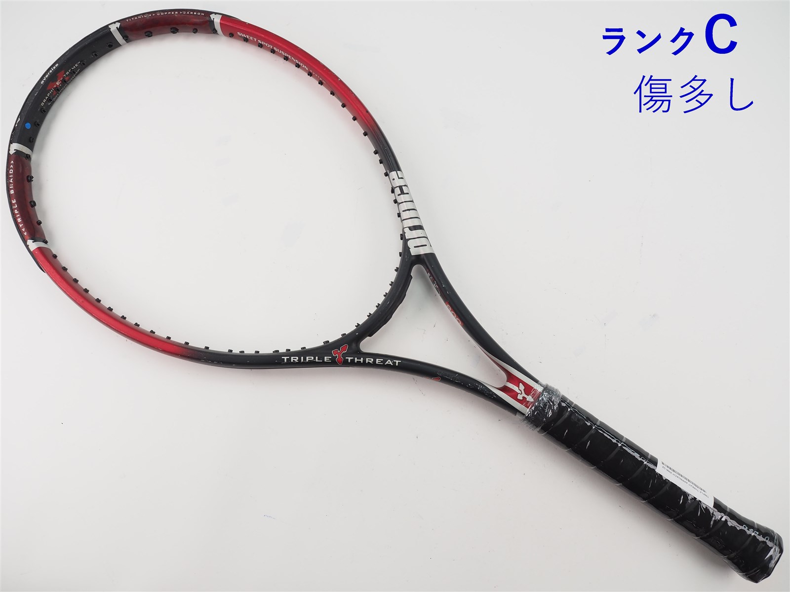 トリプル 中古】プリンス G1 Threat Triple トリプルスレット Prince テニスラケット スレット 2000年モデル【一部 アプローチ ラケット(硬式用)