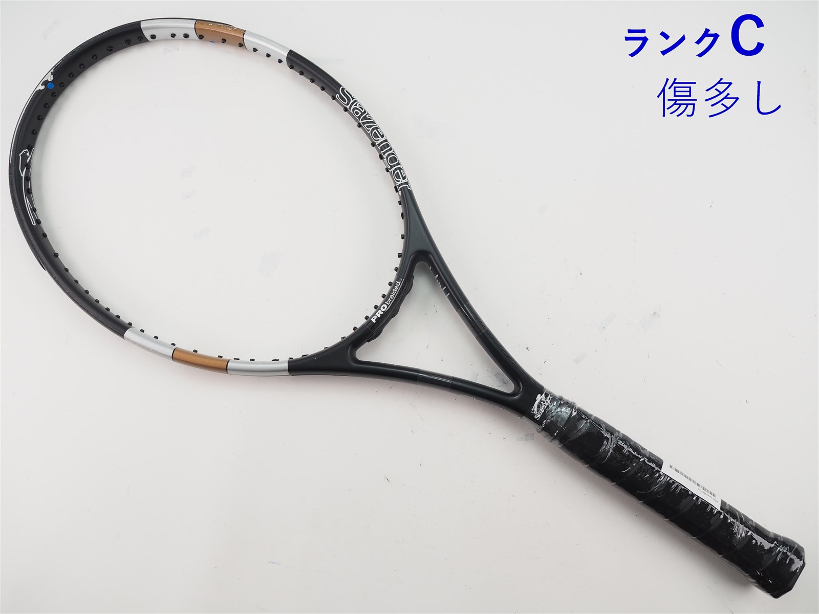 中古 テニスラケット スラセンジャー プロ ブレイデッド (G3相当) Slazenger PRO braided (c25080287c) 中古】スラセンジャー プロ ブレイデッドSlazenger PRO braided