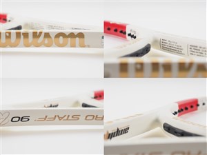 中古 テニスラケット ウィルソン プロ スタッフ 90 2014年モデル (L3)WILSON PRO STAFF 90 2014 中古】ウィルソン プロ スタッフ 90 2014年モデル【トップバンパー割れ